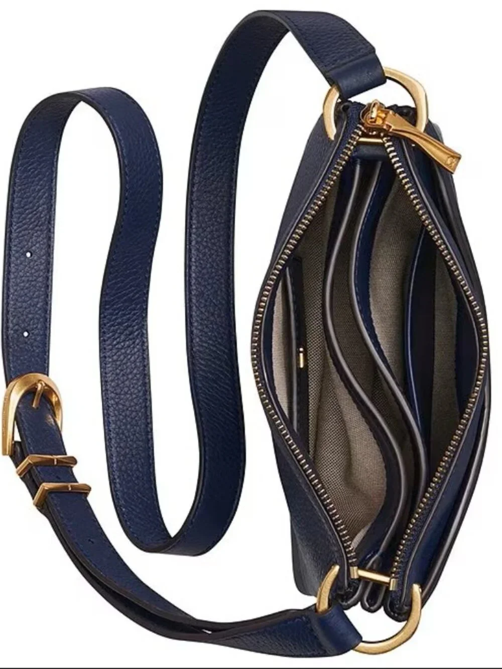STEAL!!🔥Donna Karan Glenwood Crossbody Dark Night Navy | Genuine Leather - Picture 10 of 13